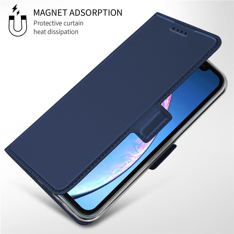 Magnetic Adsorption Stand Leather Card Holder Phone Case for iPhone 11 Pro 5.8 inch - Blue-8