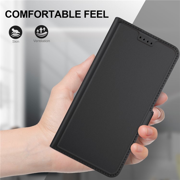 Magnetic Adsorption Stand Leather Dual Card Slots Phone Case for iPhone 11 Pro Max 6.5 inch - Black-7