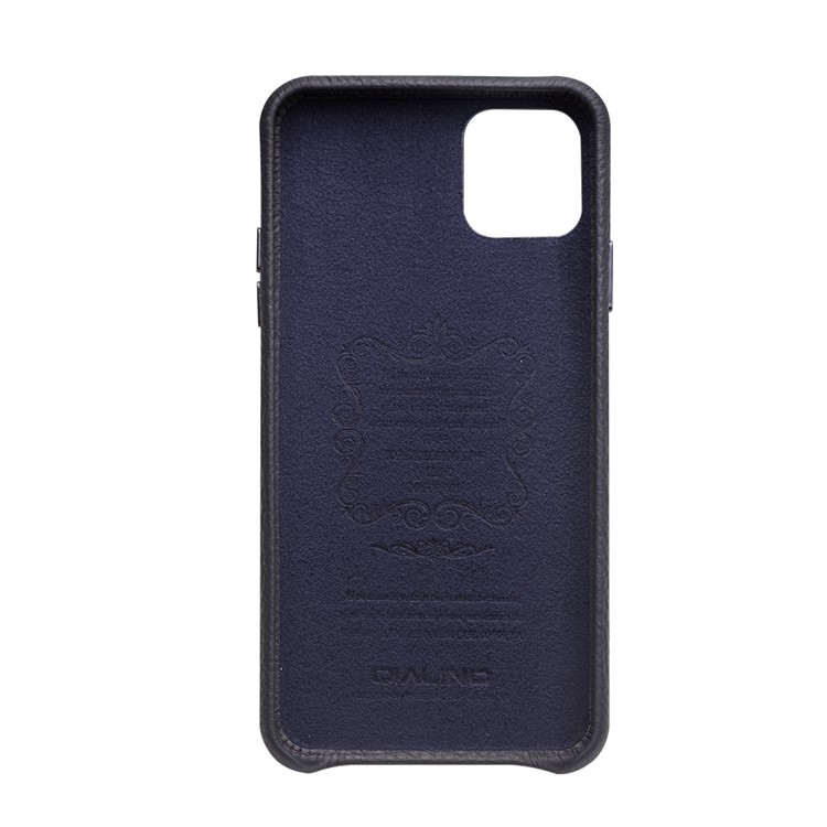 Custodia copertura Posteriore In Vera Pelle QIALINO Per Iphone 11 Da 6,1 Pollici - Blu Scuro-5