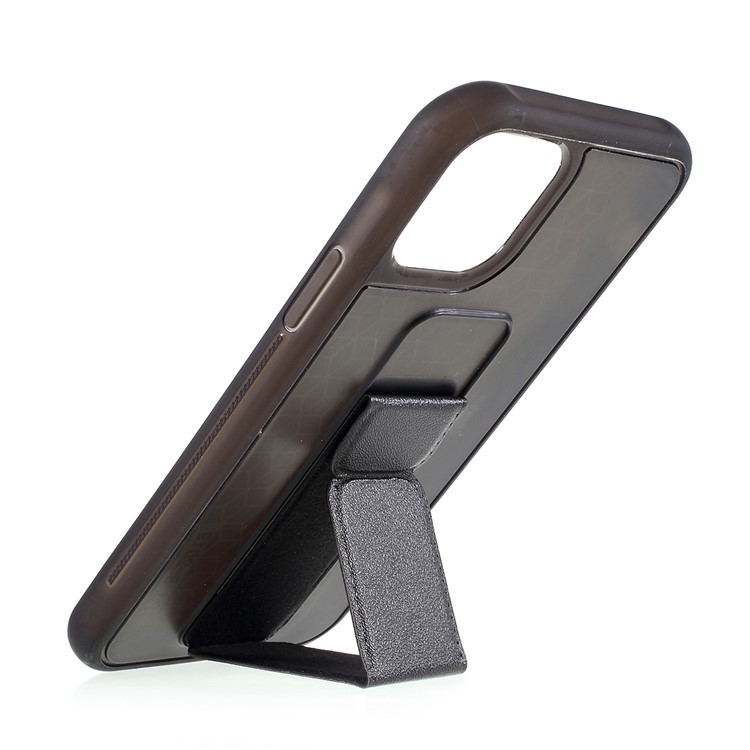ROAR Aura Series TPU Cover with PU Leather Kickstand for iPhone 11 6.1-inch - Brown-10