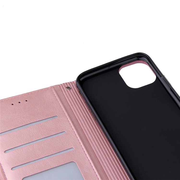 For iPhone 11 Pro 5.8 inch Magnetic Leather Purse Phone Case Cover - Rose Gold-10