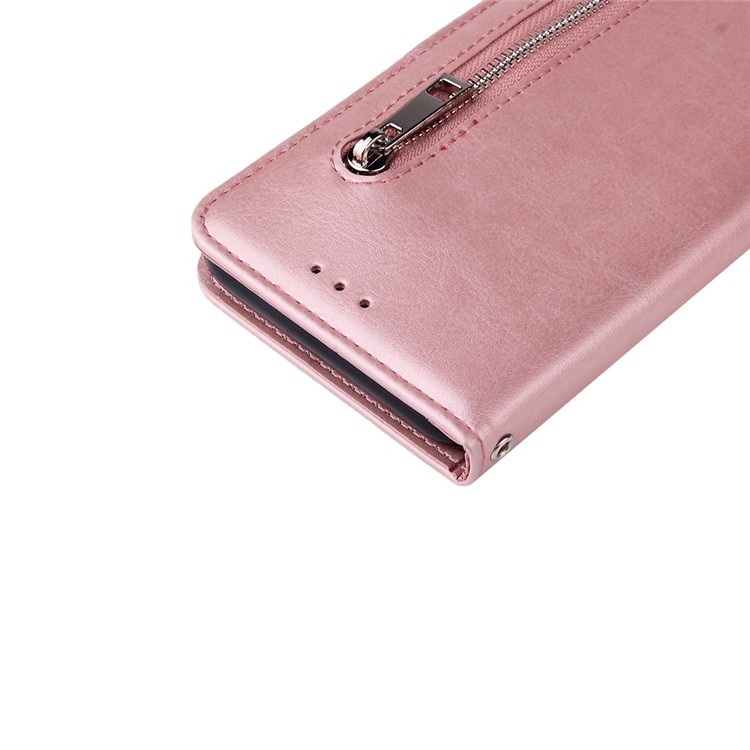 For iPhone 11 Pro 5.8 inch Magnetic Leather Purse Phone Case Cover - Rose Gold-7