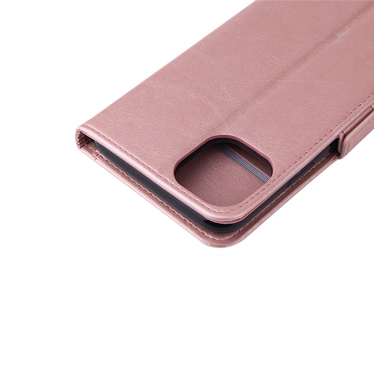 For iPhone 11 Pro 5.8 inch Magnetic Leather Purse Phone Case Cover - Rose Gold-8