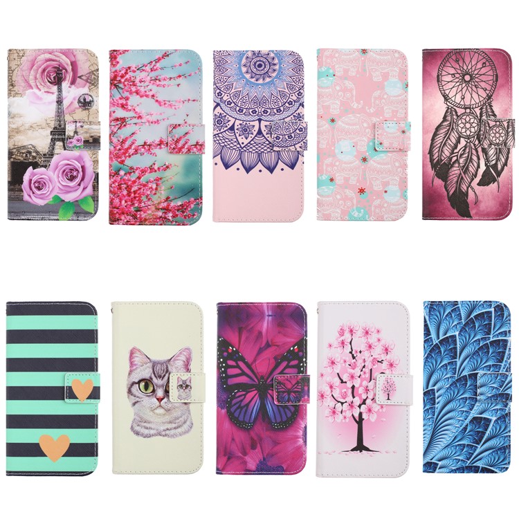 Pattern Printing PU Leather Wallet Stand Phone Casing for iPhone 11 Pro 5.8 inch (2019) - Pink Flowers-10