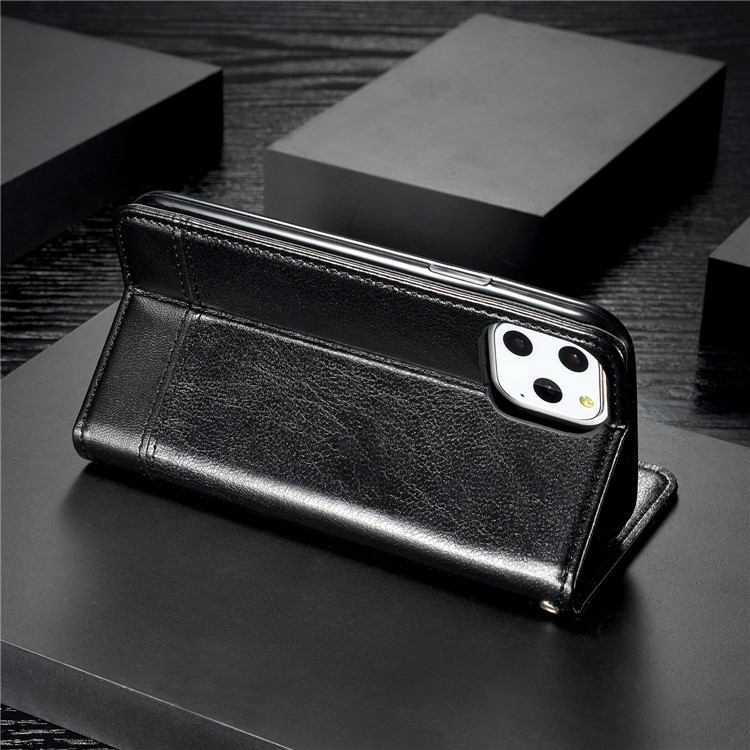 Crazy Horse Texture Leather Stand Protective Case with Card Slots for iPhone 11 Pro 5.8 inch (2019) - Black-19