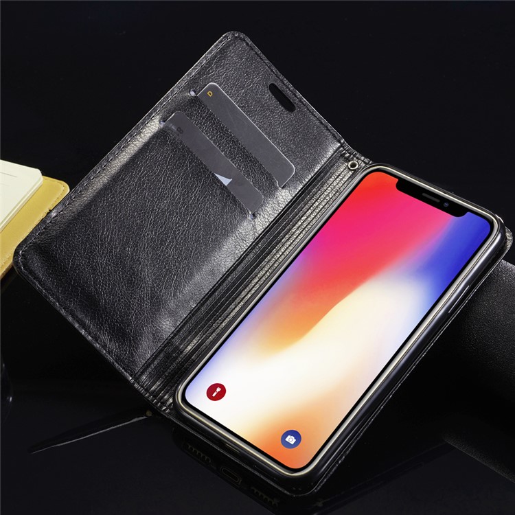 Crazy Horse Texture Leather Stand Protective Case with Card Slots for iPhone 11 Pro 5.8 inch (2019) - Black-21