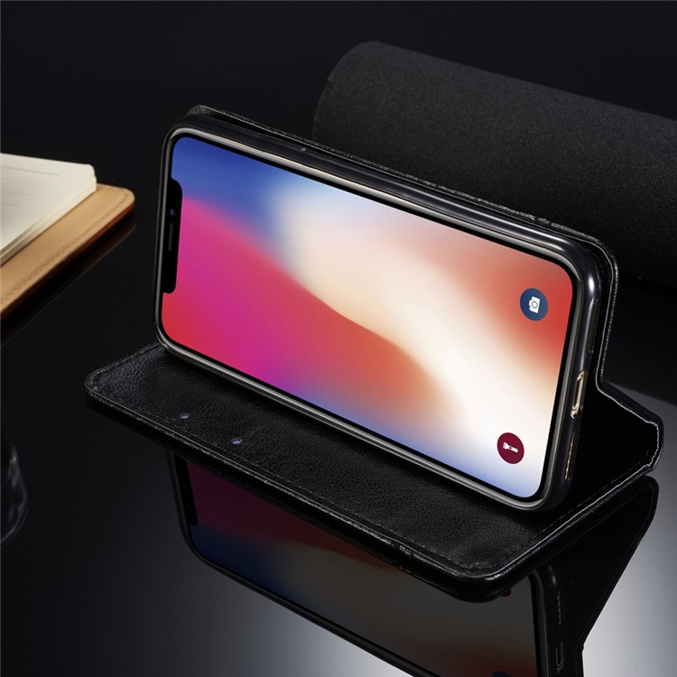 Crazy Horse Texture Leather Stand Protective Case with Card Slots for iPhone 11 Pro 5.8 inch (2019) - Black-22