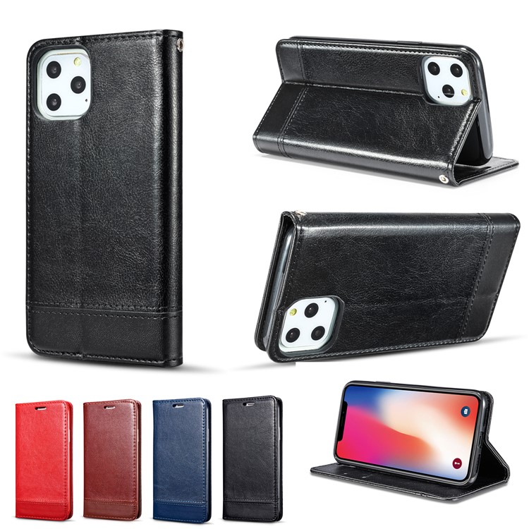 Crazy Horse Texture Leather Stand Protective Case with Card Slots for iPhone 11 Pro 5.8 inch (2019) - Black-23