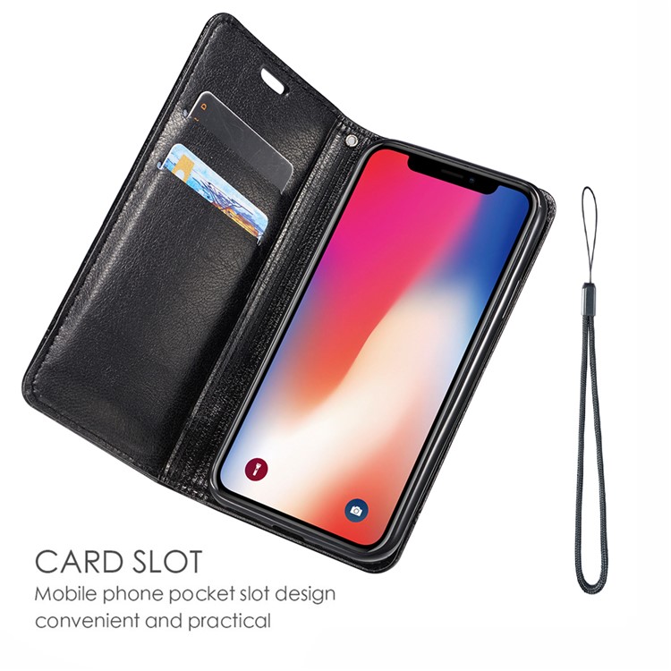 Crazy Horse Texture Leather Stand Protective Case with Card Slots for iPhone 11 Pro 5.8 inch (2019) - Black-4