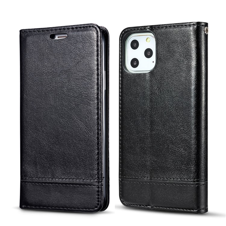 Crazy Horse Texture Leather Stand Protective Case with Card Slots for iPhone 11 Pro 5.8 inch (2019) - Black-8