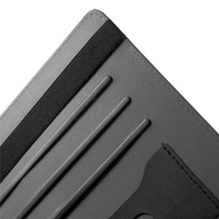 Cloth Skin Leather Case with Swivel Stand for iPad Pro 9.7 Inch - Black-10