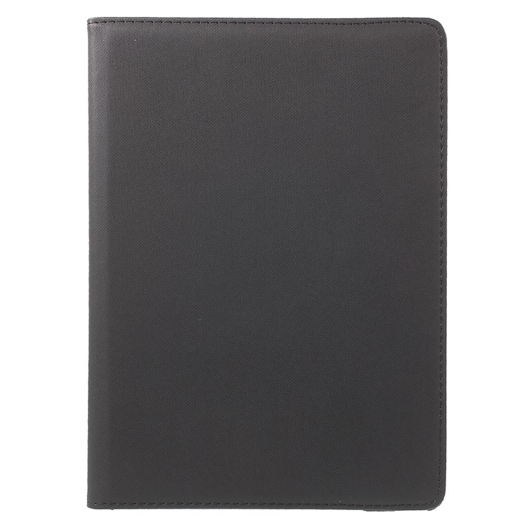Cloth Skin Leather Case with Swivel Stand for iPad Pro 9.7 Inch - Black-2