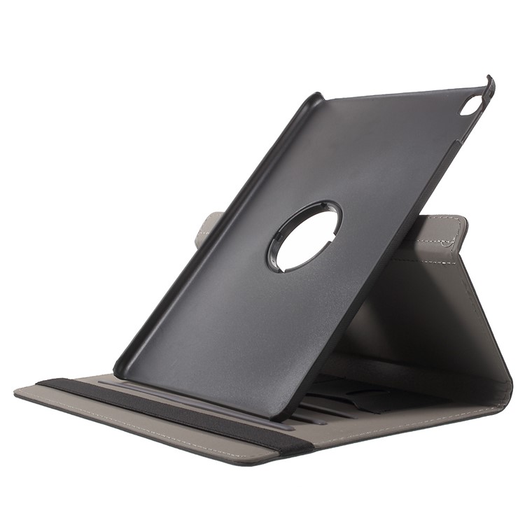 Cloth Skin Leather Case with Swivel Stand for iPad Pro 9.7 Inch - Black-6