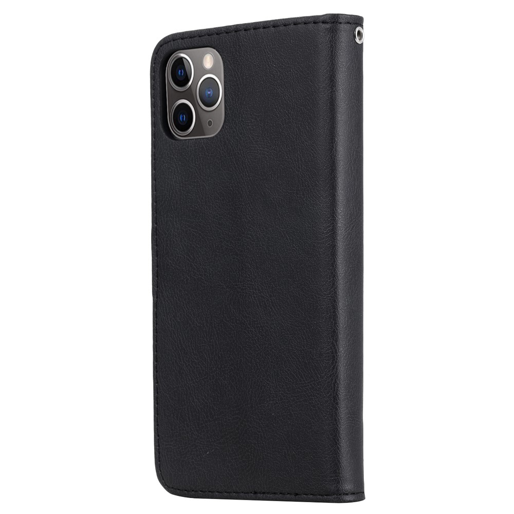 Estojo Magnético Destacável 2 Em 1 Carteira Em Couro Para Iphone 11 Pro Max 6,5 Polegadas - Preto-9