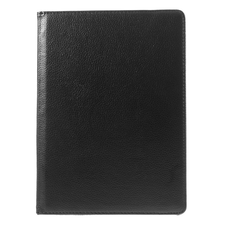 Litchi Texture Leather Flip Case Rotary Stand Cover for iPad Pro 9.7-inch - Black-2