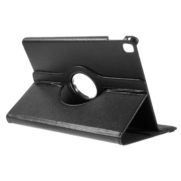 Litchi Texture Leather Flip Case Rotary Stand Cover for iPad Pro 9.7-inch - Black-6