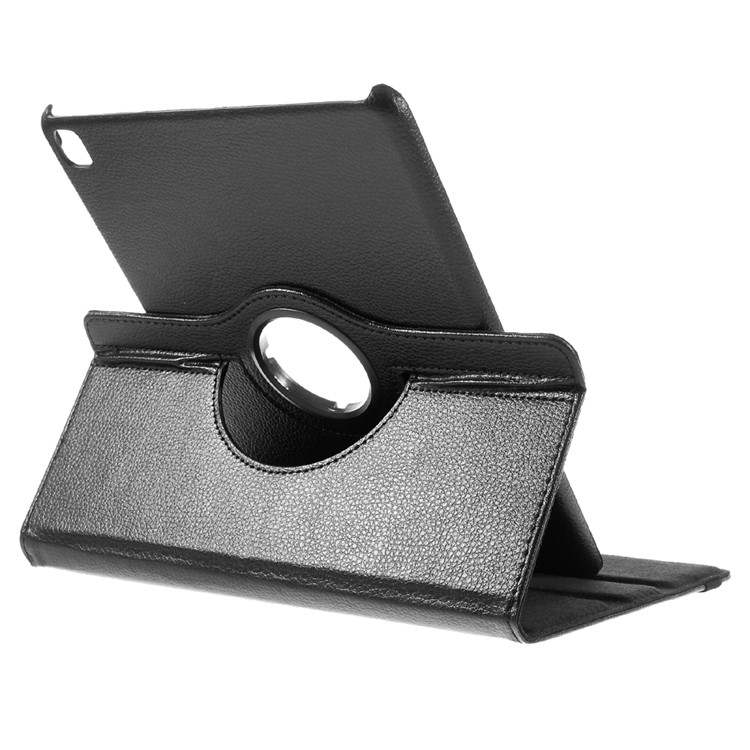 Litchi Texture Leather Flip Case Rotary Stand Cover for iPad Pro 9.7-inch - Black-8