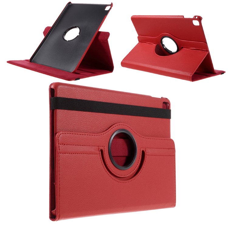 Litchi Texture Rotary Stand Leather Flip Case for iPad Pro 9.7-inch - Red