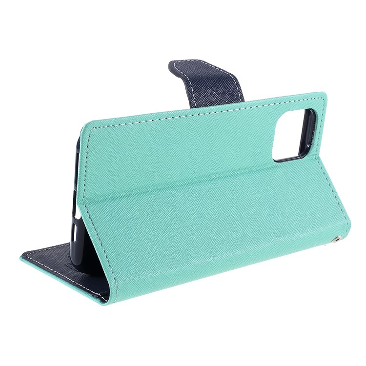 MERCURY GOOSPERY Phantasie Tagebuch Leder Brieftasche Cover Handyhülle Für IPhone 11 6,1 Zoll - Cyan-5