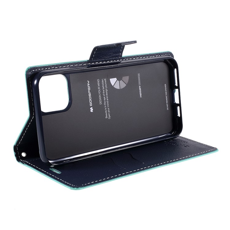 MERCURY GOOSPERY Phantasie Tagebuch Leder Brieftasche Cover Handyhülle Für IPhone 11 6,1 Zoll - Cyan-6