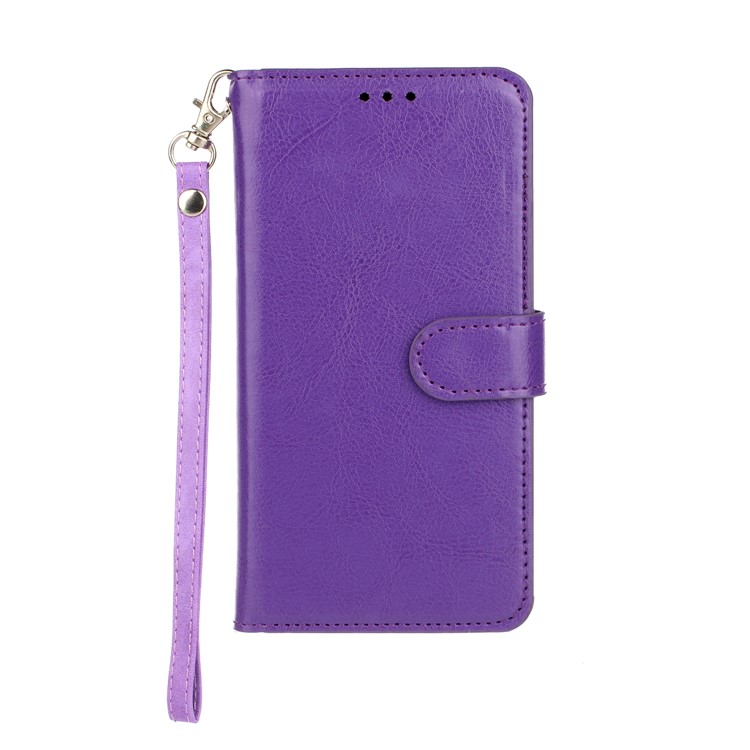 With 5 Card Slots Leather Cell Casing Cover for iPhone 11 Pro Max 6.5 inch - Purple-2