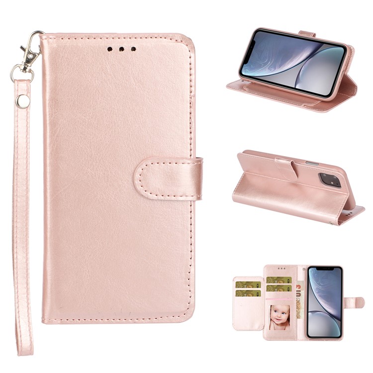 

5 Card Slots Wallet Leather Phone Shell Cover for iPhone 11 Pro 5.8 inch - Rose Gold, iPhone 11 Pro 5.8 inch