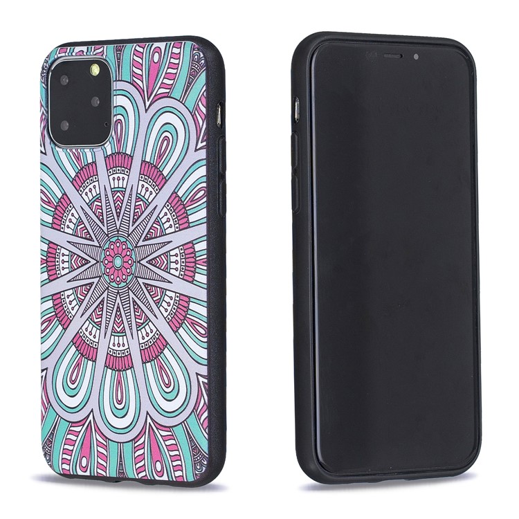 Padrão De Impressão Em Relevo TPU Caso Cobrindo Para Iphone 11 Pro 5,8 Polegadas - Padrão Simétrico-3
