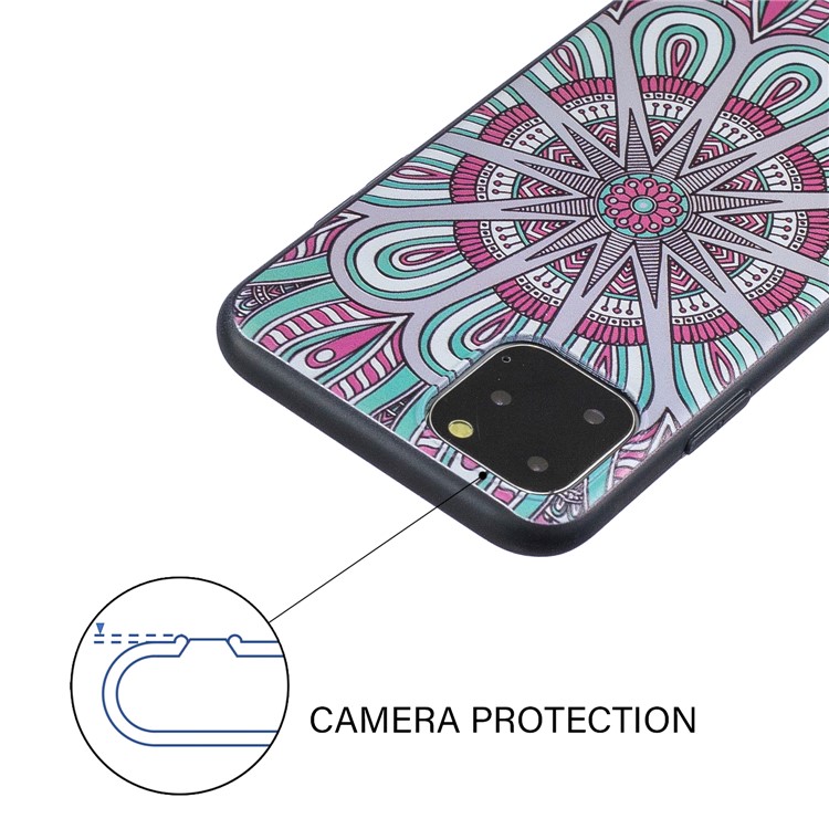 Padrão De Impressão Em Relevo TPU Caso Cobrindo Para Iphone 11 Pro 5,8 Polegadas - Padrão Simétrico-5