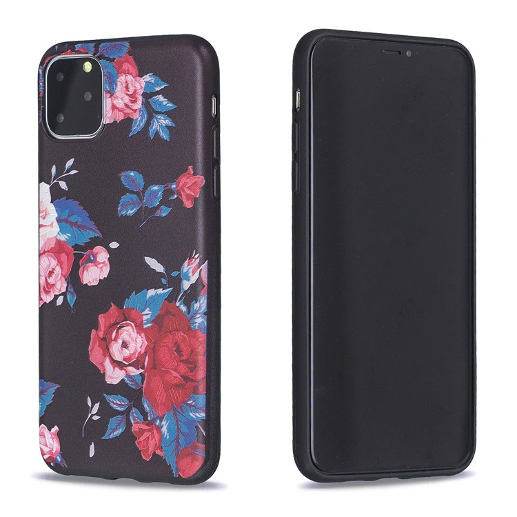 Pattern Printing Embossed TPU Case for iPhone 11 Pro Max 6.5 inch (2019) - Vivid Flowers-3