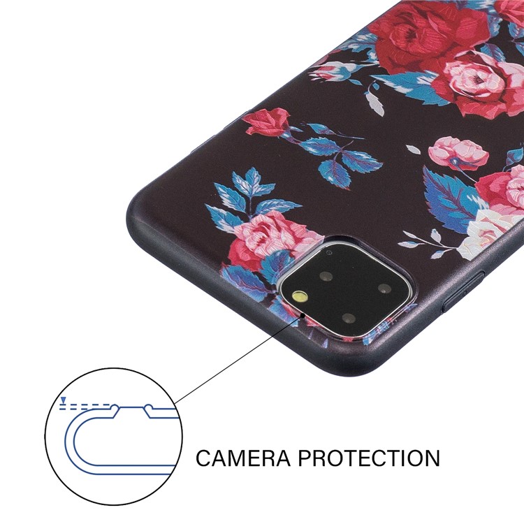 Pattern Printing Embossed TPU Case for iPhone 11 Pro Max 6.5 inch (2019) - Vivid Flowers-5