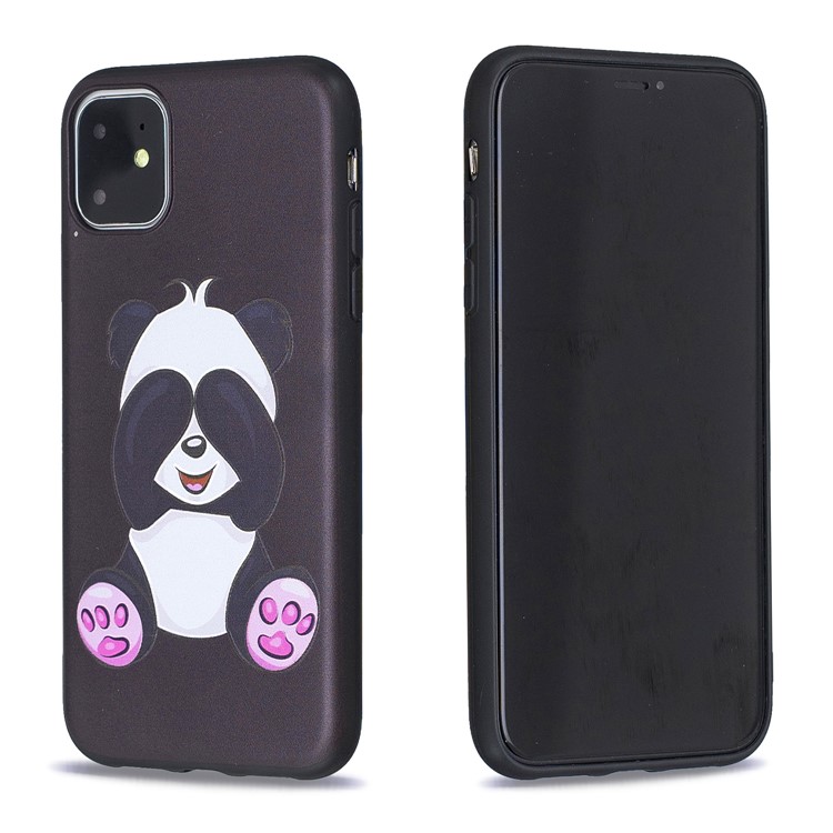 Pattern Printing Embossed TPU Case for iPhone 11 6.1 inch (2019) - Cute Panda-3