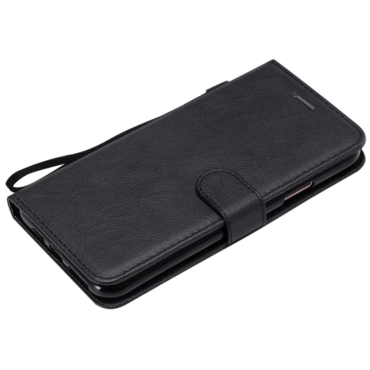Pure Colour Leather Case with Wallet Stand Cover for iPhone 11 Pro Max 6.5 inch - Black-5