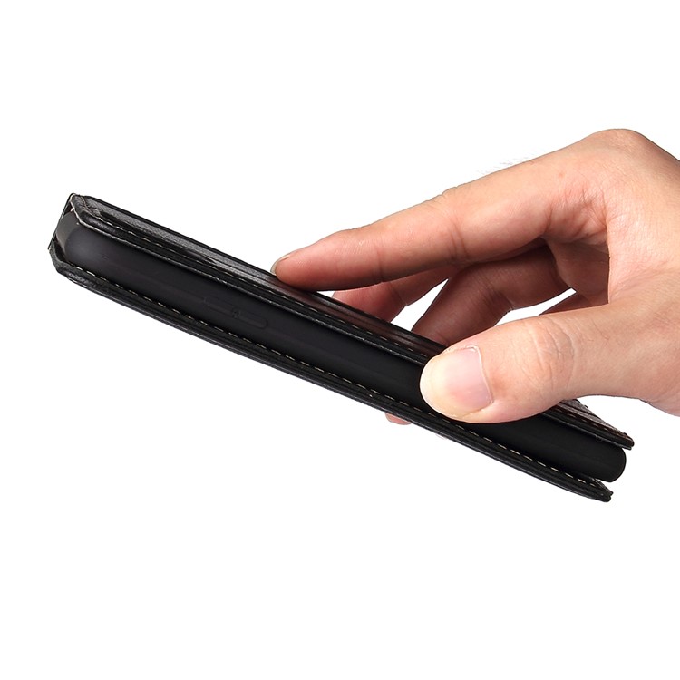 Genuine Leather Wallet Flip Phone Cover for Apple iPhone 11 Pro 5.8 inch - Black-10