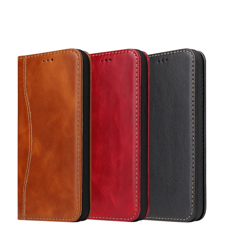 Genuine Leather Wallet Flip Phone Cover for Apple iPhone 11 Pro 5.8 inch - Black-11