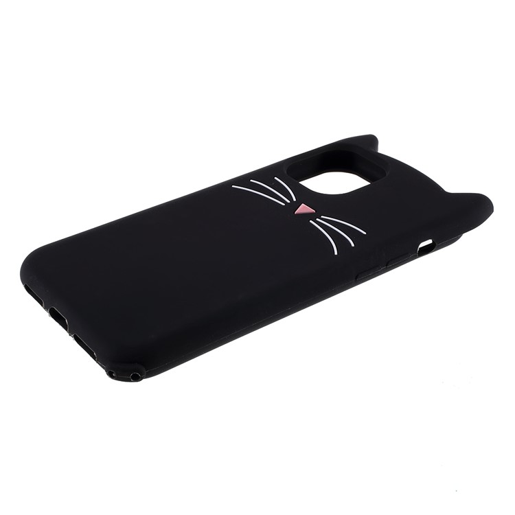 3D Mustache Cat Silicone Soft Case Phone Cover for iPhone 11 6.1 inch - Black-5