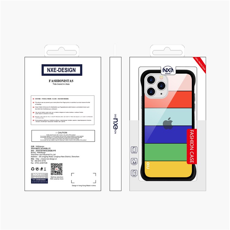 NXE Rainbow Series Tempered Glass Phone Case for Apple iPhone 11 Pro Max 6.5 inch - Yellow-6