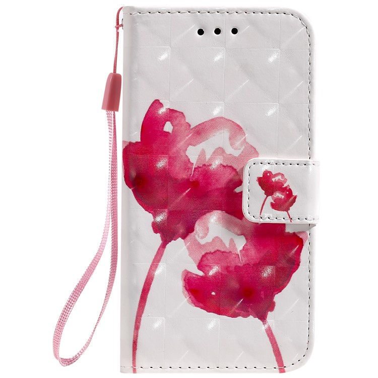 Light Spot Decor Pattern Printing Leather Phone Cover Wallet for Apple iPhone 11 Pro 5.8 inch - Lotus-2