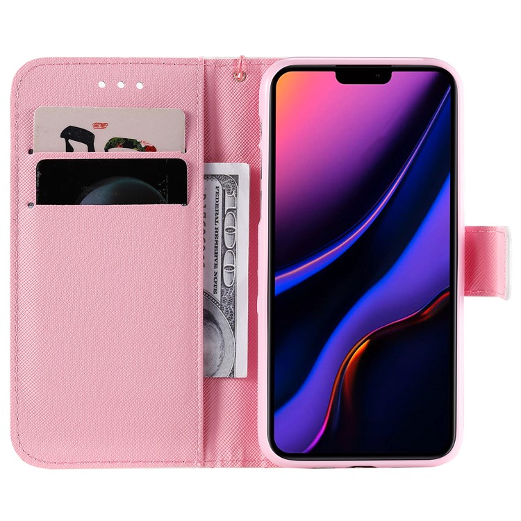 Light Spot Decor Pattern Printing Leather Phone Cover Wallet  for Apple iPhone 11 Pro 5.8 inch - Lotus-4