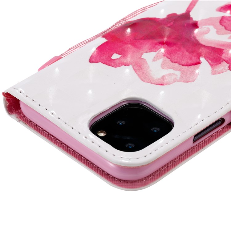 Light Spot Decor Pattern Printing Leather Phone Cover Wallet for Apple iPhone 11 Pro 5.8 inch - Lotus-7
