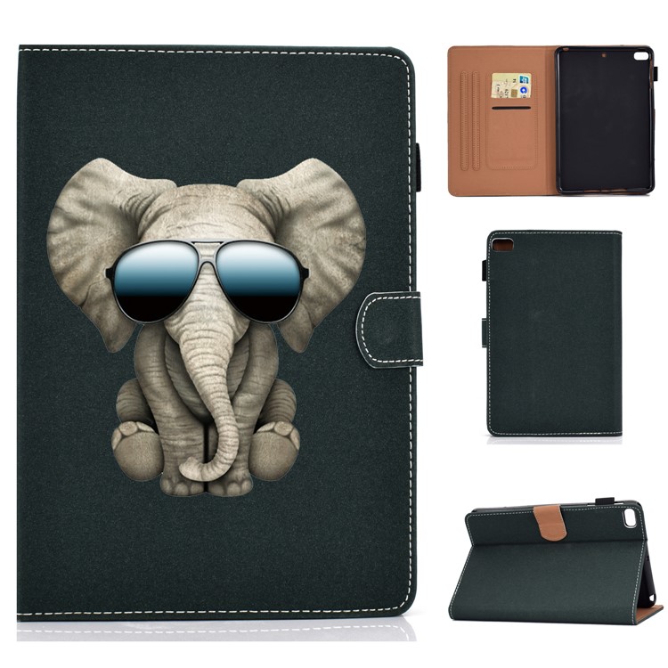 Universal Pattern Printing Leather Tablet Cover for iPad mini (2019) 7.9 inch/mini 4 3 2 1 - Elephant-1