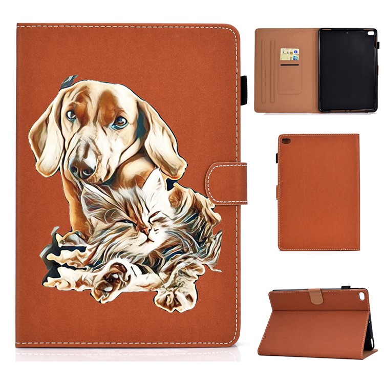 A Impressão De Padrões De Cobertura Universal Comprimido Couro Para Capas De 9,7 Polegadas (2,017) / (2,018) / Ar Ipad (2013) / Ar Dois - Cão-1