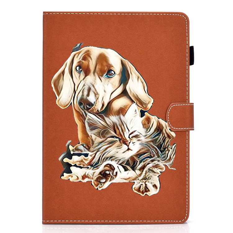 A Impressão De Padrões De Cobertura Universal Comprimido Couro Para Capas De 9,7 Polegadas (2,017) / (2,018) / Ar Ipad (2013) / Ar Dois - Cão-3