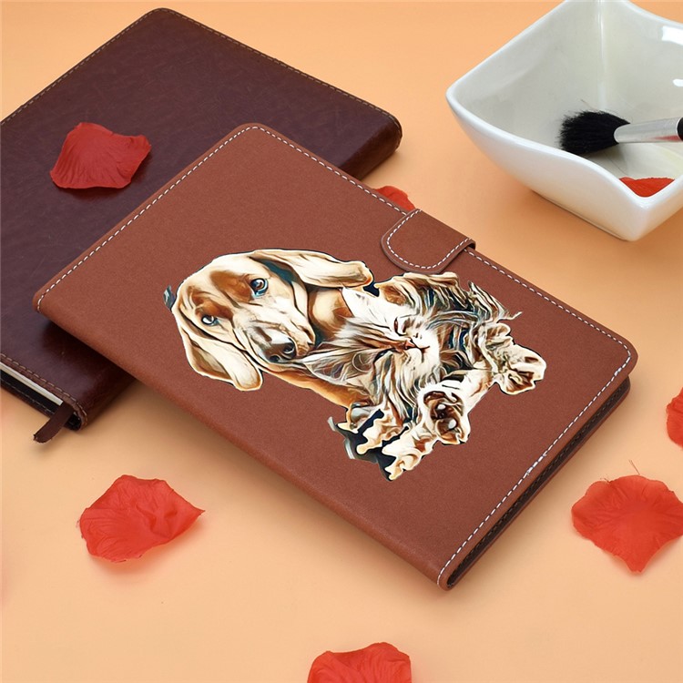 A Impressão De Padrões De Cobertura Universal Comprimido Couro Para Capas De 9,7 Polegadas (2,017) / (2,018) / Ar Ipad (2013) / Ar Dois - Cão-7