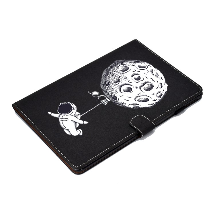 Pattern Printing Card Slots Flip Leather Case with Pen Slot for iPad Pro 10.5-inch (2017)/(2018) - Astronaut-5