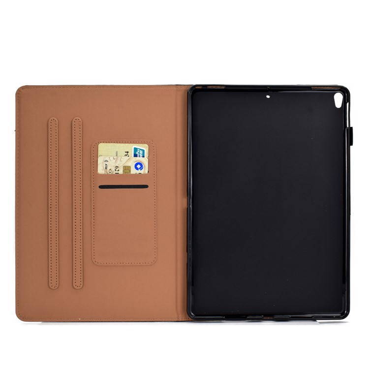 Pattern Printing Card Slots Flip Leather Case with Pen Slot for iPad Pro 10.5-inch (2017)/(2018) - Astronaut-9