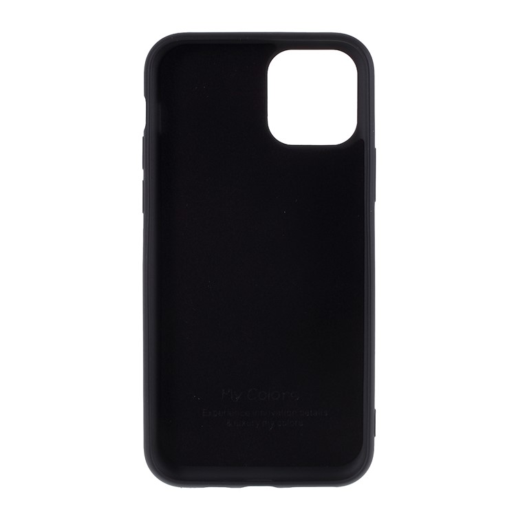 All-wrapped Liquid Silicone Kickstand Phone Shell with Finger Ring for iPhone 11 6.1 inch (2019) - Black-2