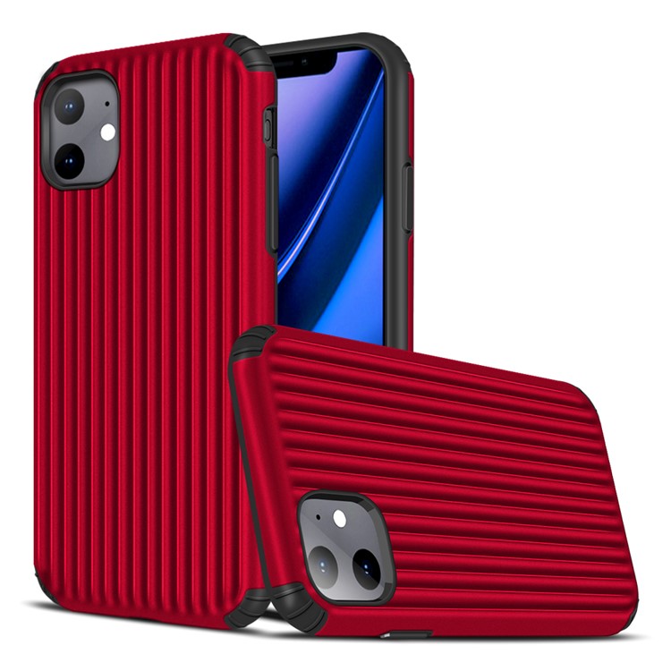 For iPhone 11 6.1 inch Suitcase Shaped Shockproof PC+TPU Case Shell - Red-1