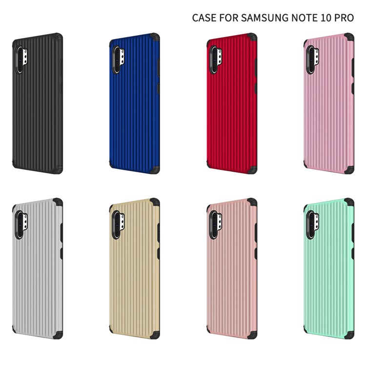 Чемодан В Форме Противоударный PC + TPU Гибридная Назад Чехол Для Samsung Galaxy Примечание 10 Плюс / Примечание 10 Плюс 5G - Черный-3