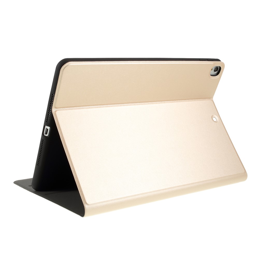 Visualizando Stand PU Leather Folio Protetive Tablet Tampa Para Ipad 10.2 (2021)/(2020)/(2019) / Pad Air 10,5 Polegadas (2019) / Ipad Pro 10,5 Polegadas (2017) - Ouro