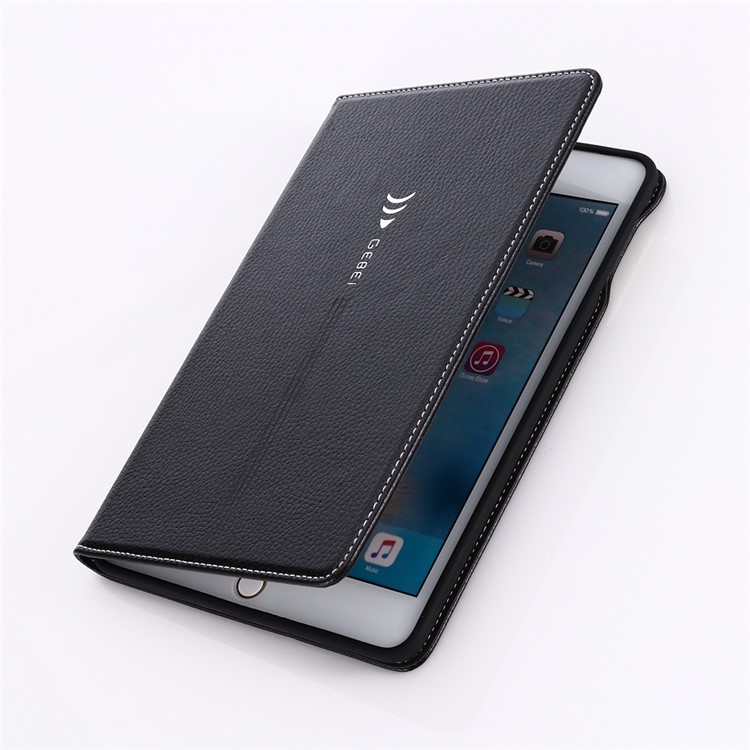 GEBEI Litchi Skin Leather Stand Case with Card Slots for iPad mini (2019) 7.9 inch - Black-10